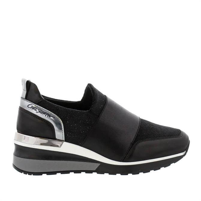 Carl Scarpa House Collection Neralina Black Wedge Heel Trainers